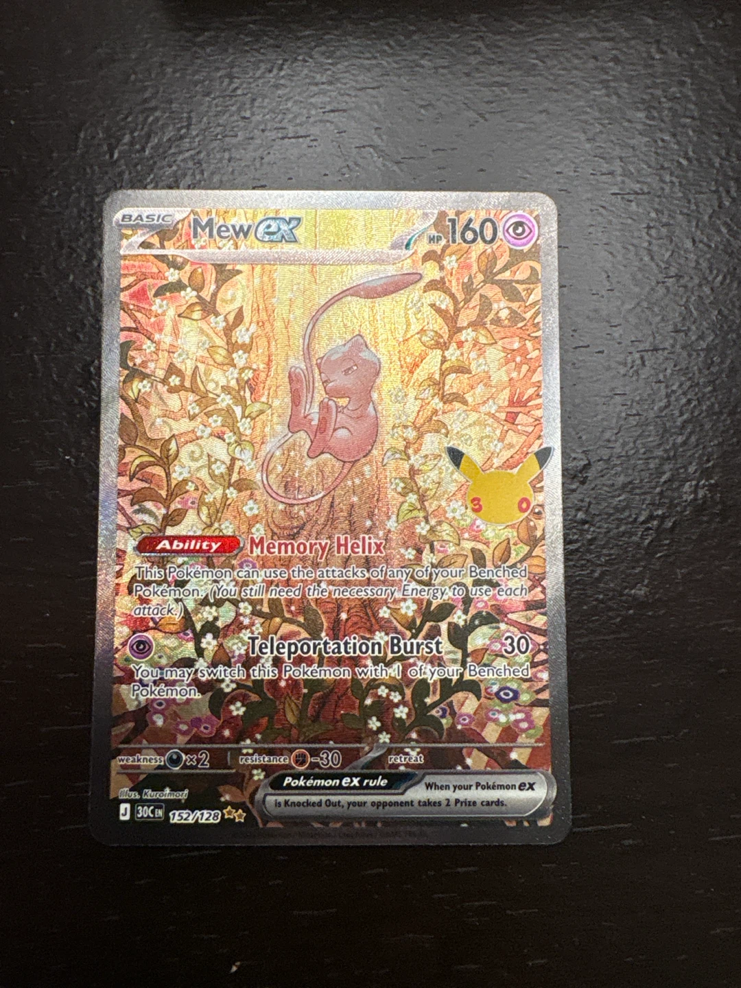 Pokémon 30th anniversary Mew ex 152/128