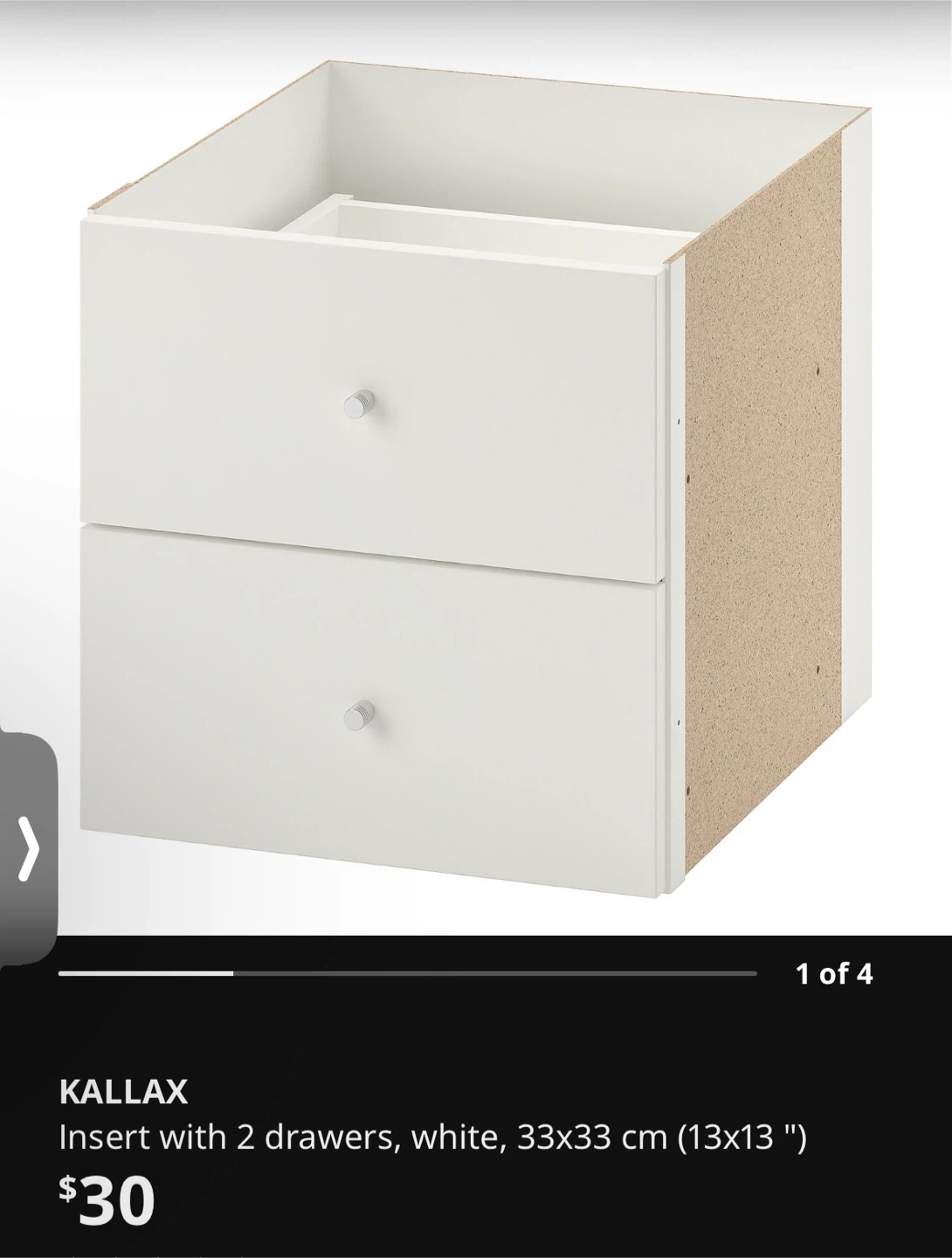 IKEA Kallax Shelf Unit with Inserts - photo 3