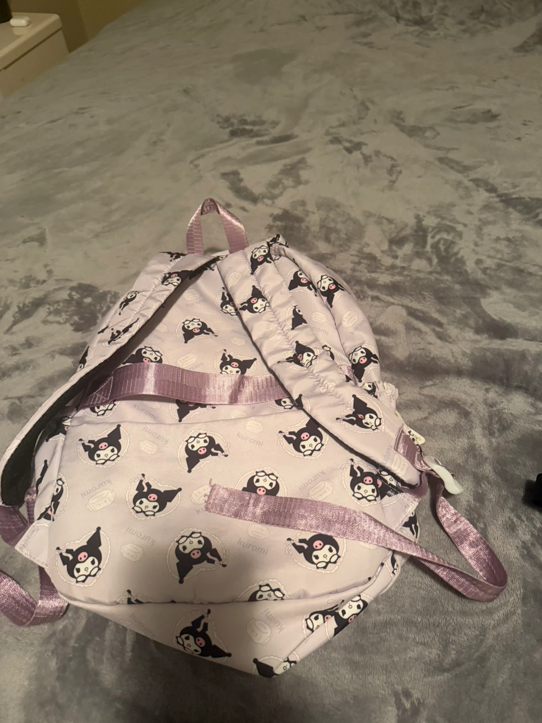 Kuromi Lavender Pattern Backpack - photo 2