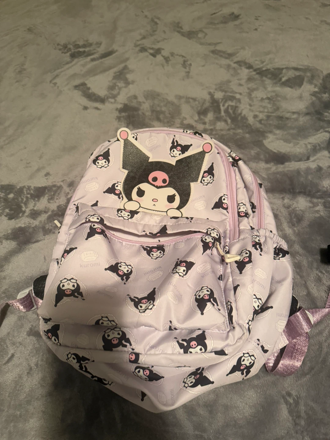 Kuromi Lavender Pattern Backpack - photo 3