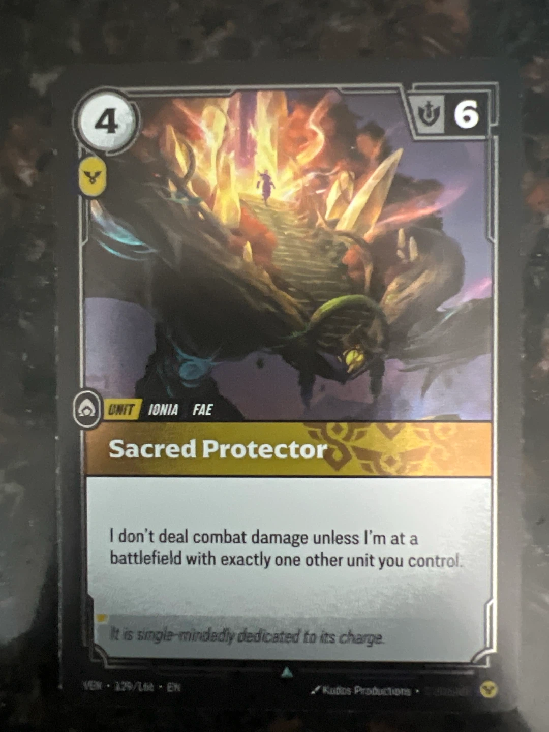 League of legends  Sacred Protector Card