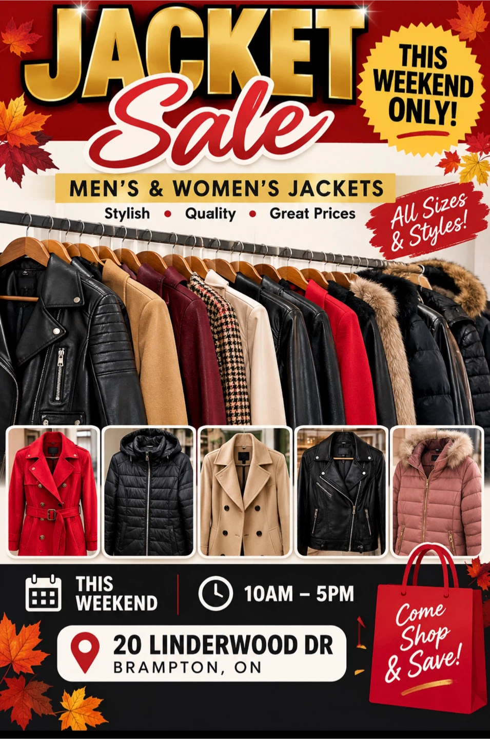 Yard sale of JACKETS