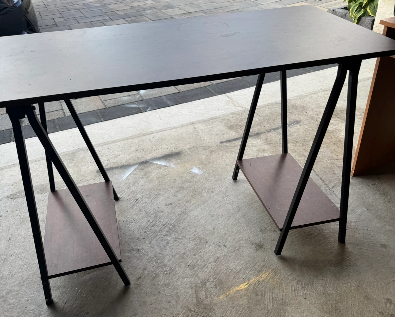Modern A-Frame Desk with Shelves
