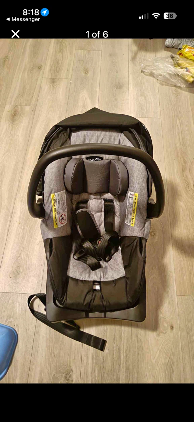 New Evenflo LiteMax Sport Rear-Facing Infant Car Seat - photo 2
