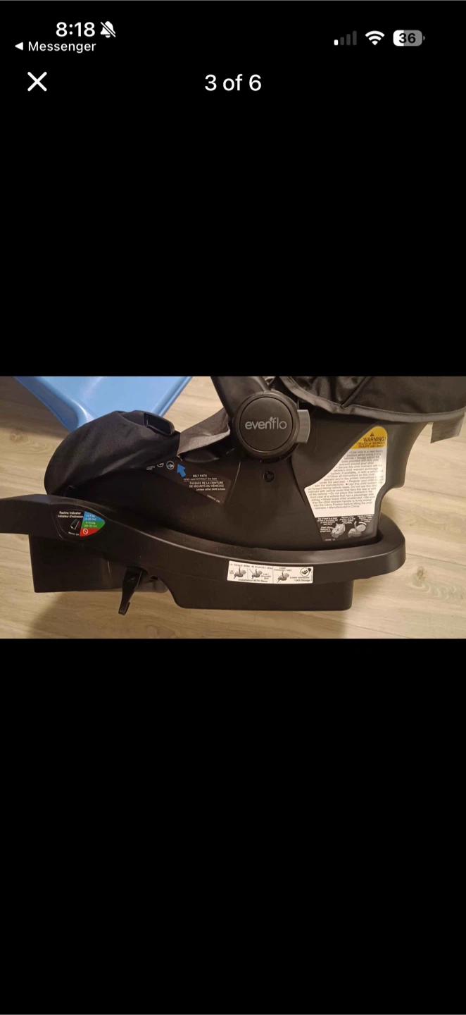 New Evenflo LiteMax Sport Rear-Facing Infant Car Seat - photo 3