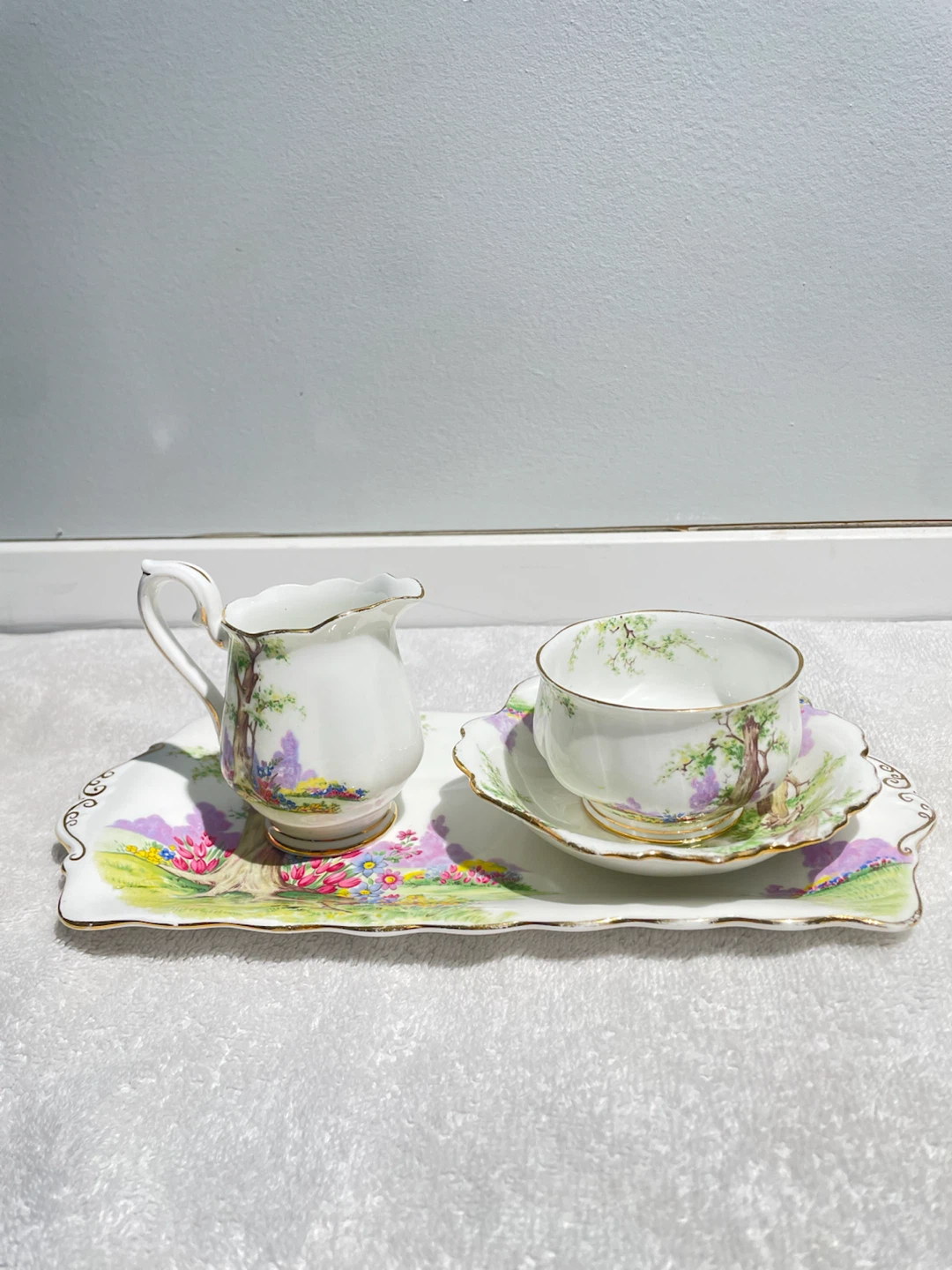 Royal Albert Greenwood Tree Creamer and Sugar Set