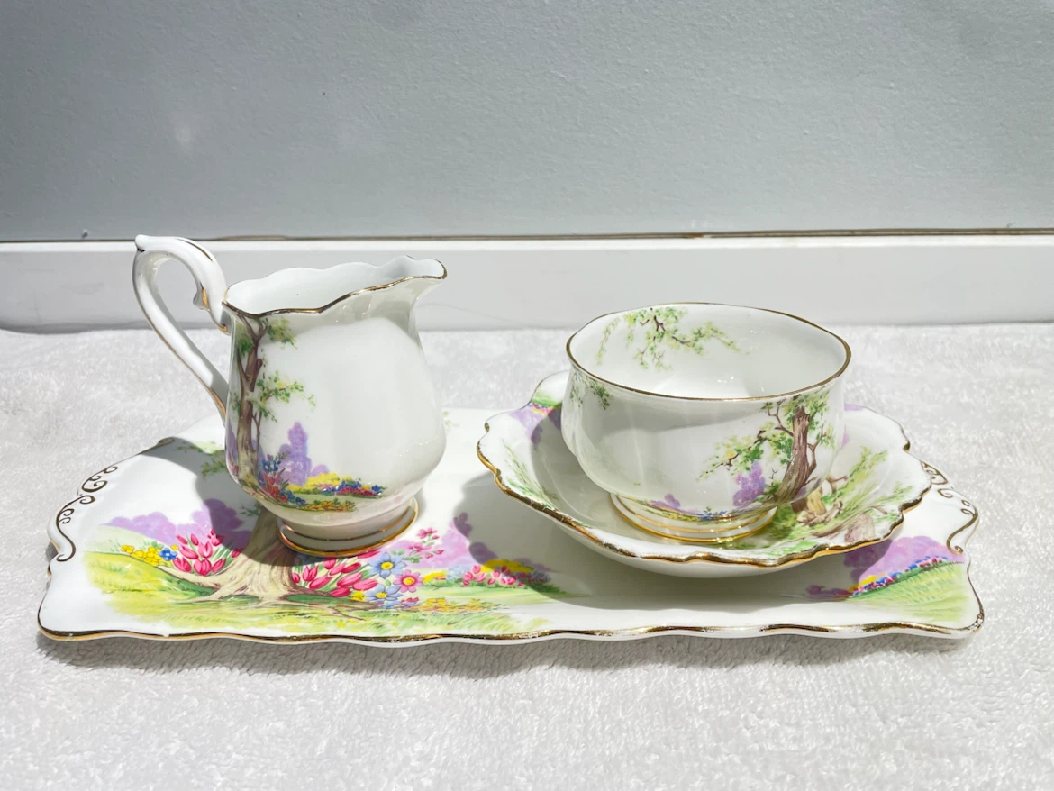 Royal Albert Greenwood Tree Creamer and Sugar Set - photo 2