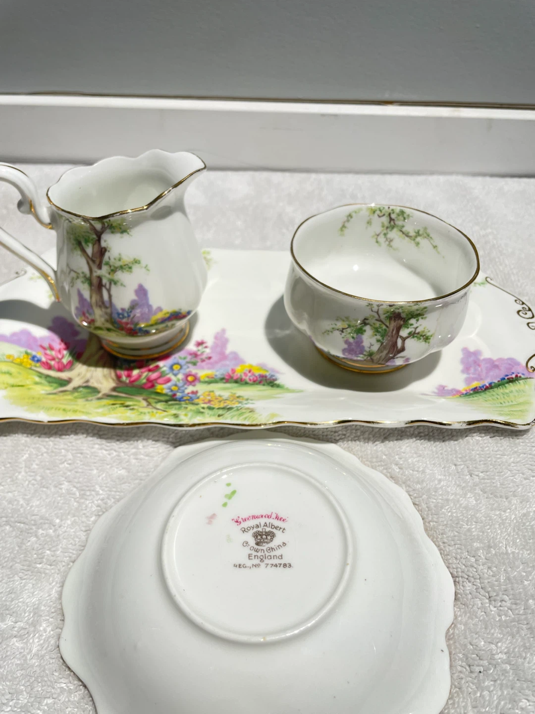 Royal Albert Greenwood Tree Creamer and Sugar Set - photo 4