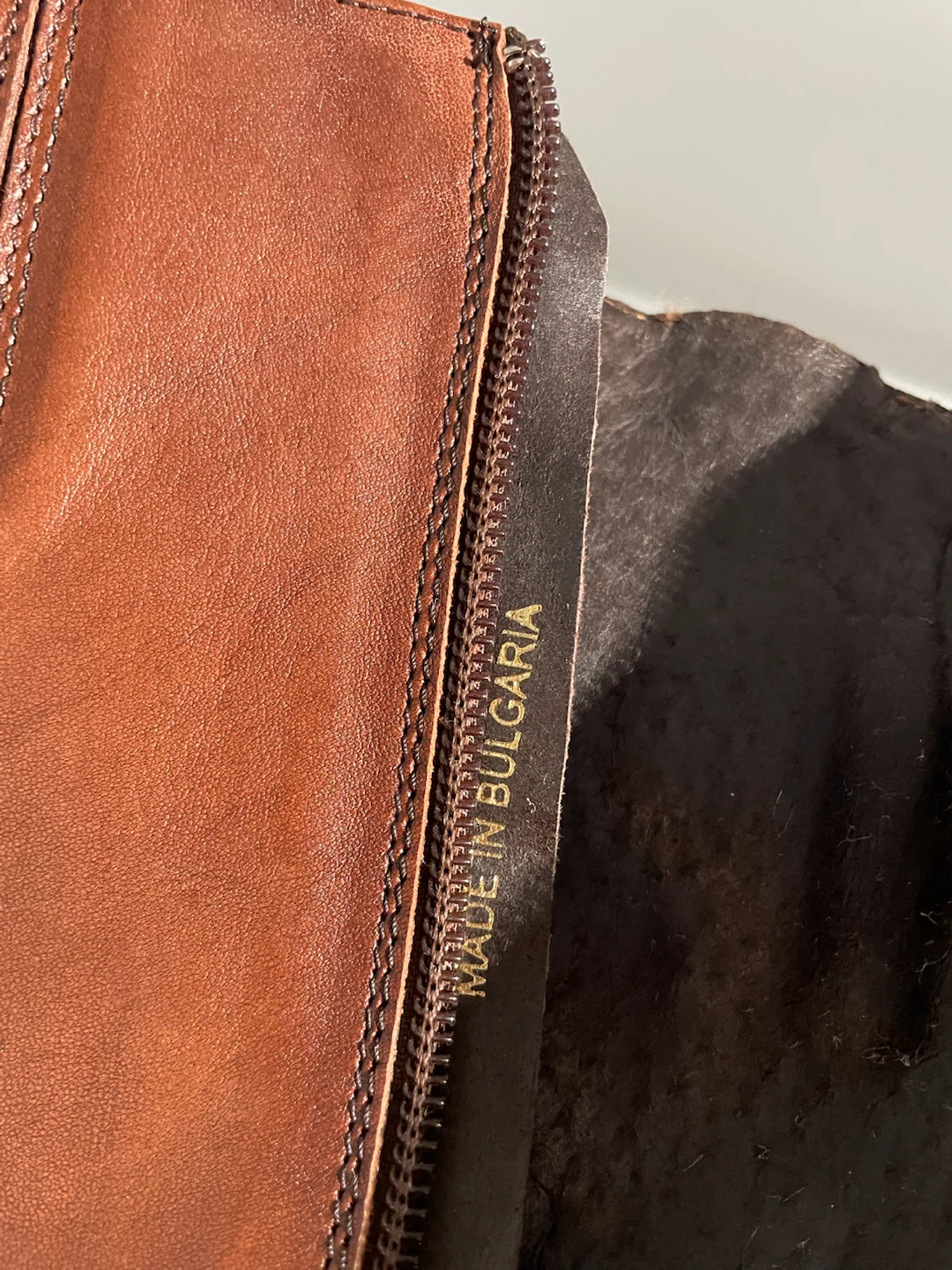 LE CHÂTEAU Italian Design Cognac Leather Tall Riding Boots - photo 5