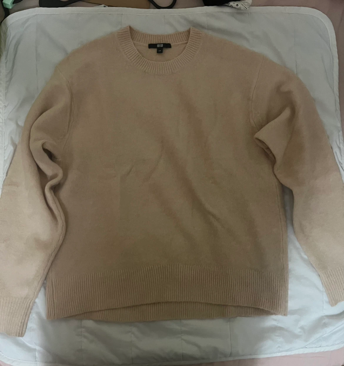 Uniqlo Beige Crew Neck Sweater