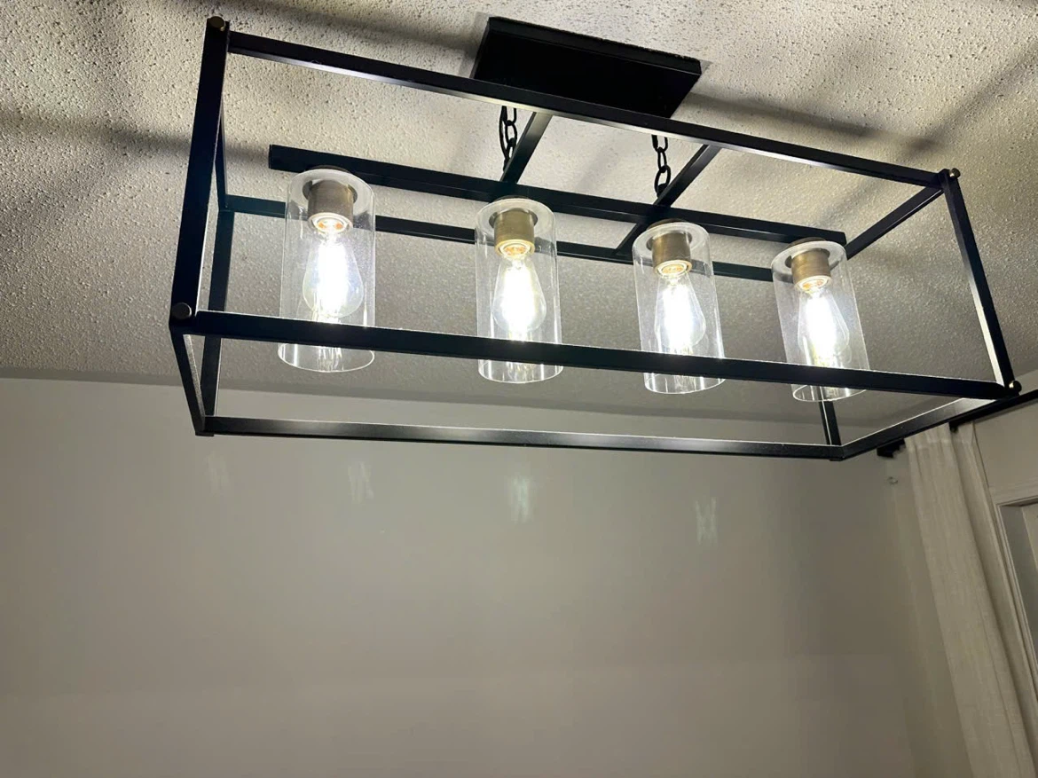 4-Light Rectangular Chandelier