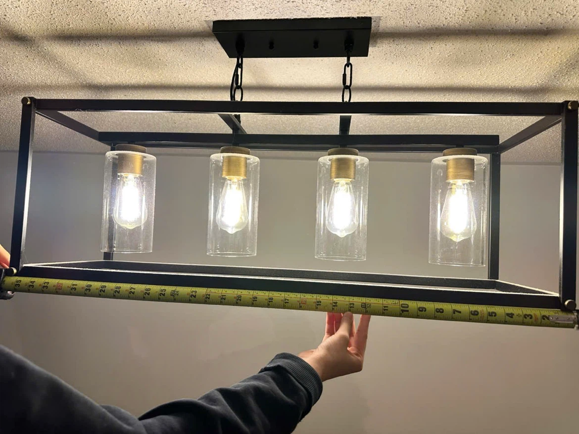 4-Light Rectangular Chandelier - photo 2