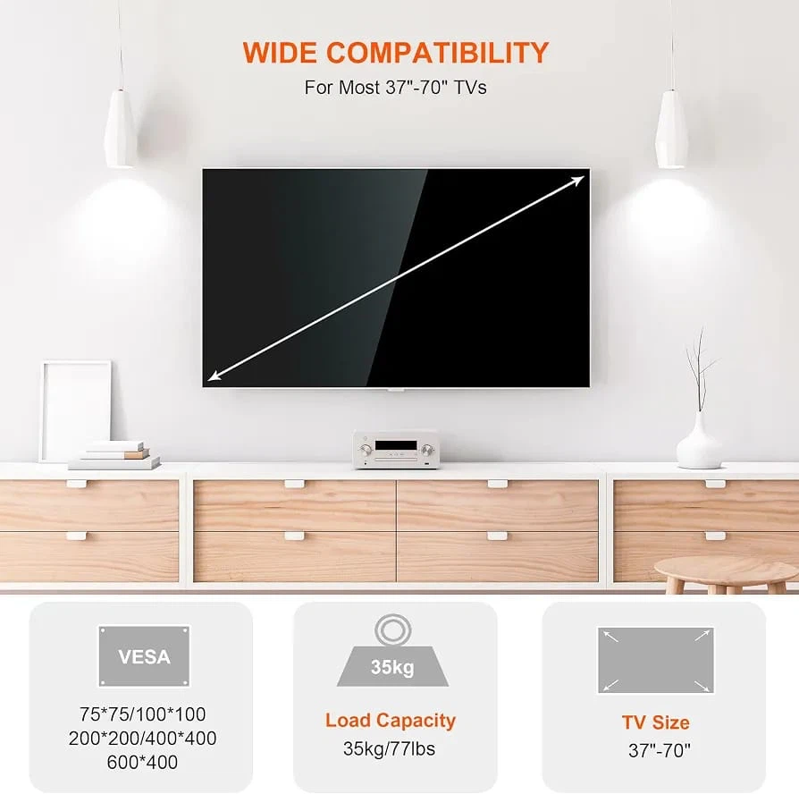 (BRAND NEW) Full Motion TV Wall Mount for 37 to 70 inch TVs - photo 4