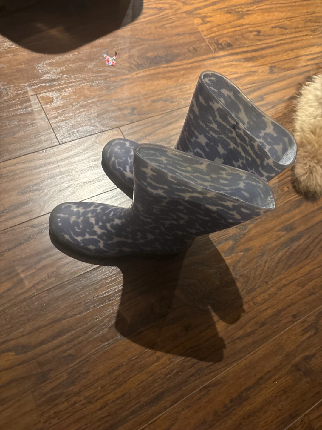 Leopard Print Rubber Rain Boots