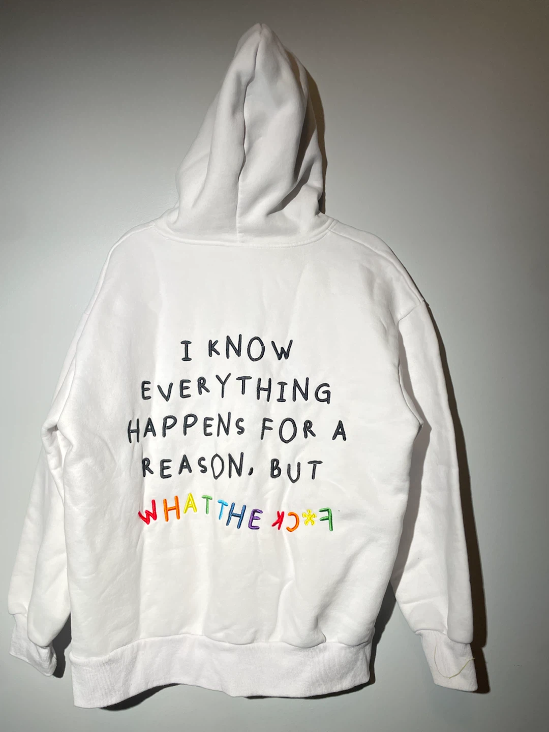 Sarai White Graphic Hoodie with Embroidered Back - photo 2