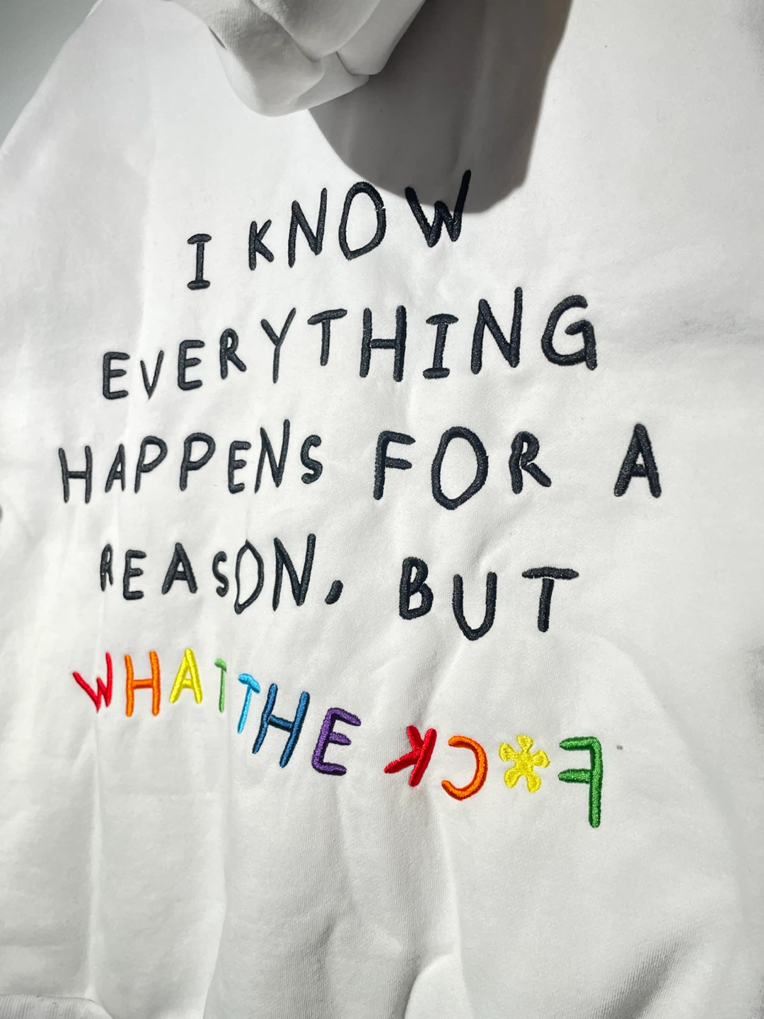 Sarai White Graphic Hoodie with Embroidered Back - photo 3