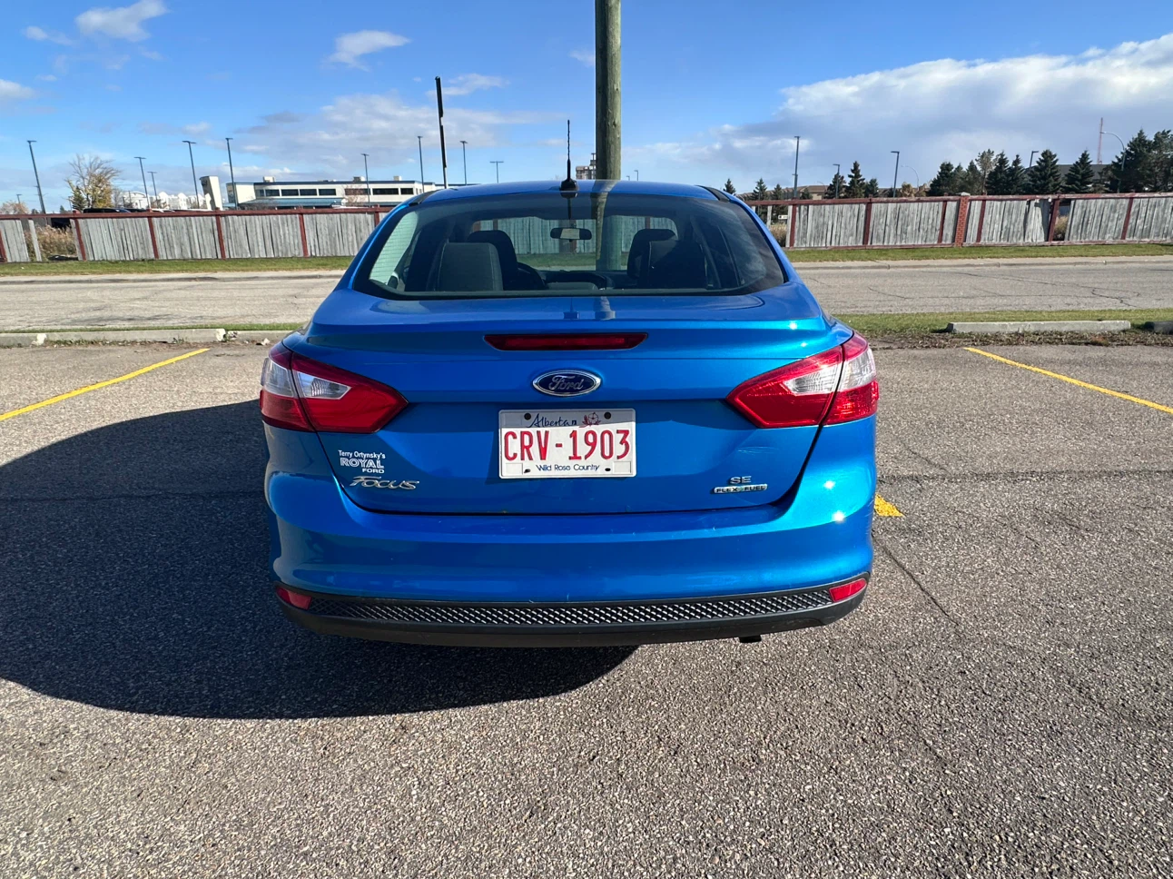 Blue Ford Focus SE Sedan