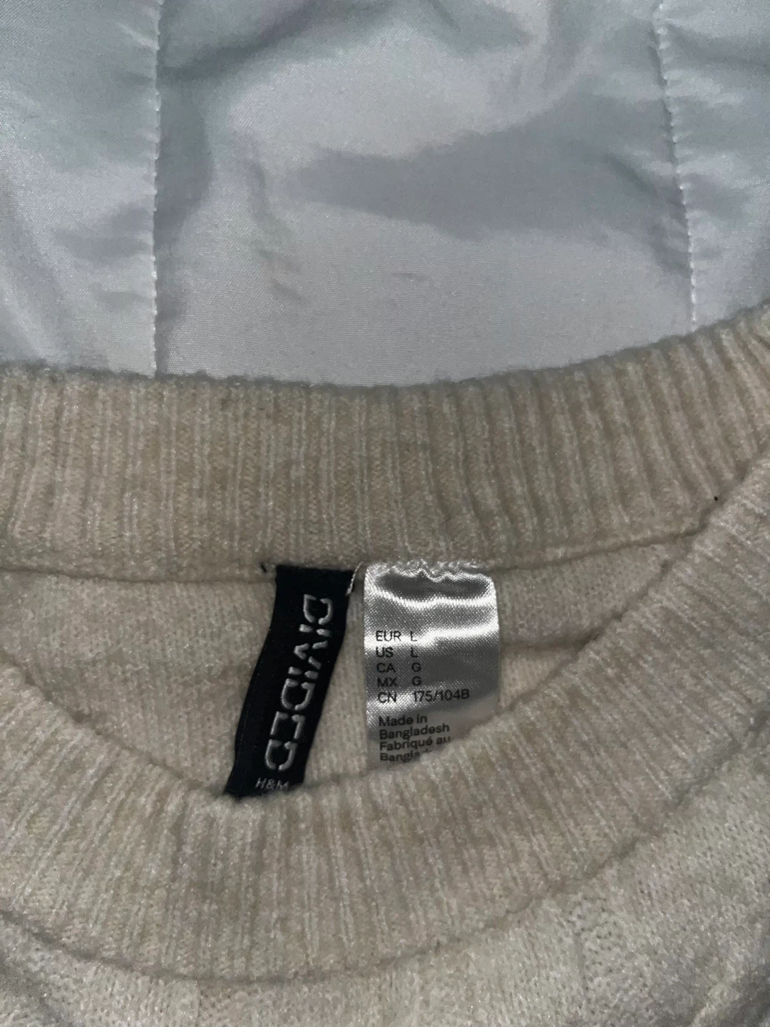 H&M DIVIDED Cable Knit Sweater Cream - photo 3