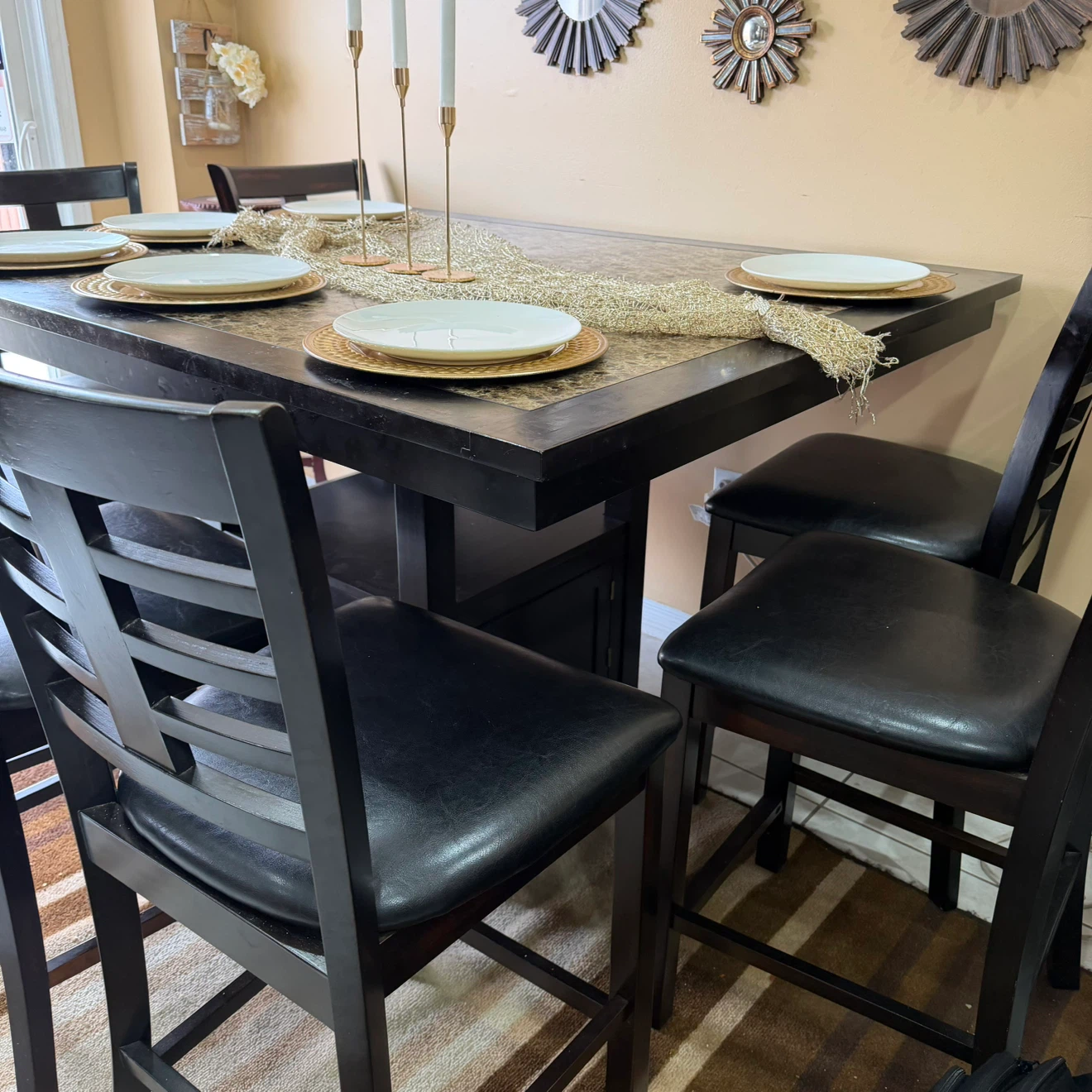 Dining table set with 8 chairs