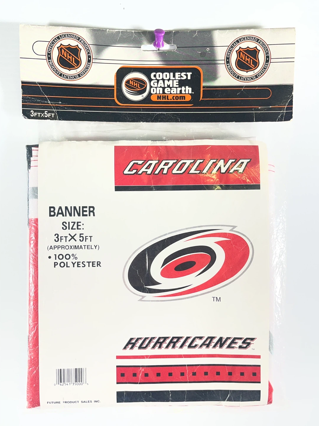 VINTAGE 90s/00s CAROLINA HURRICANES FLAG – BRAND NEW & SEALED! 🔥 - photo 5