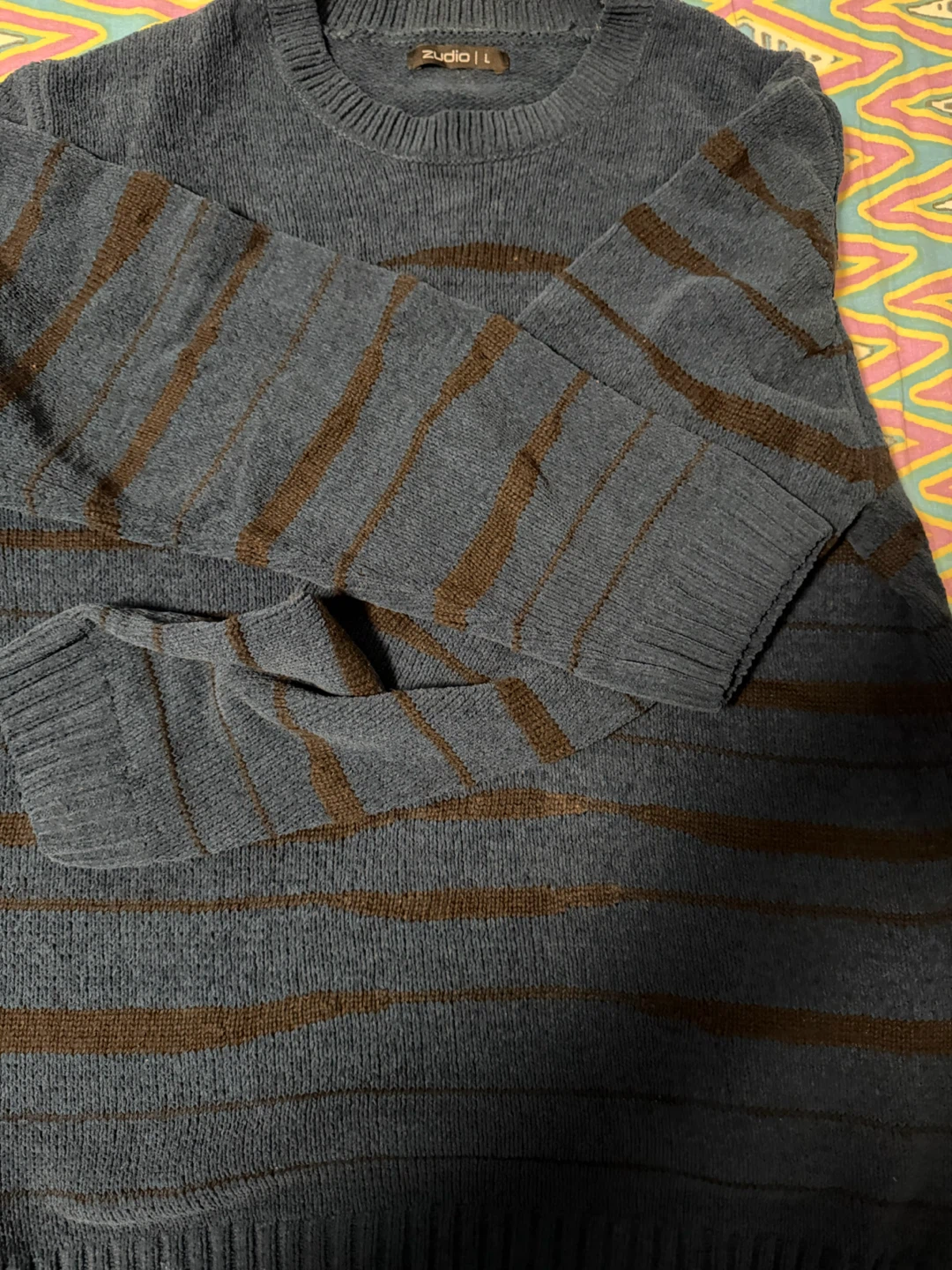 Zudio striped sweater - size Large