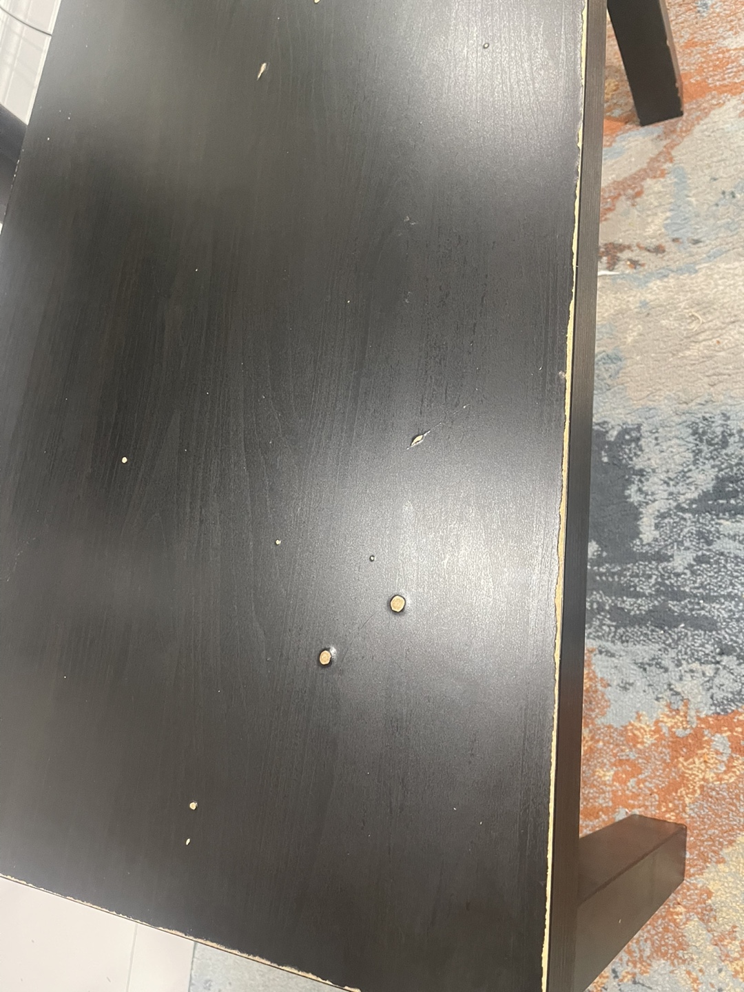 Black coffee table with lower shelf - photo 2