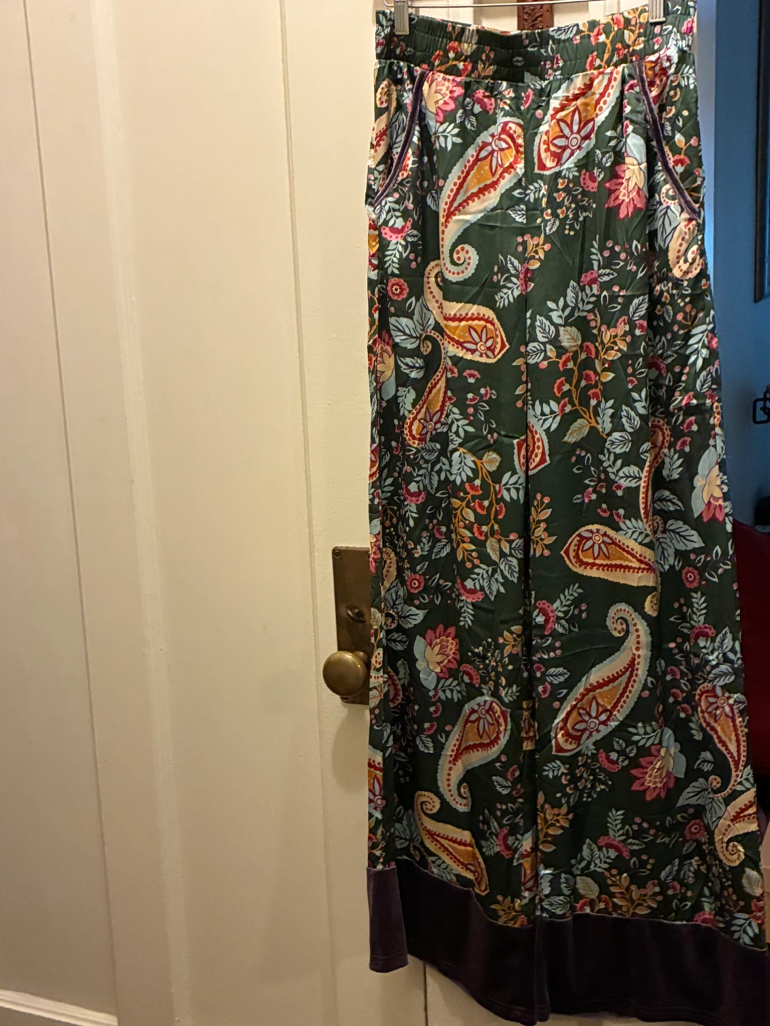Umgee USA Floral Paisley Wide-Leg Pants