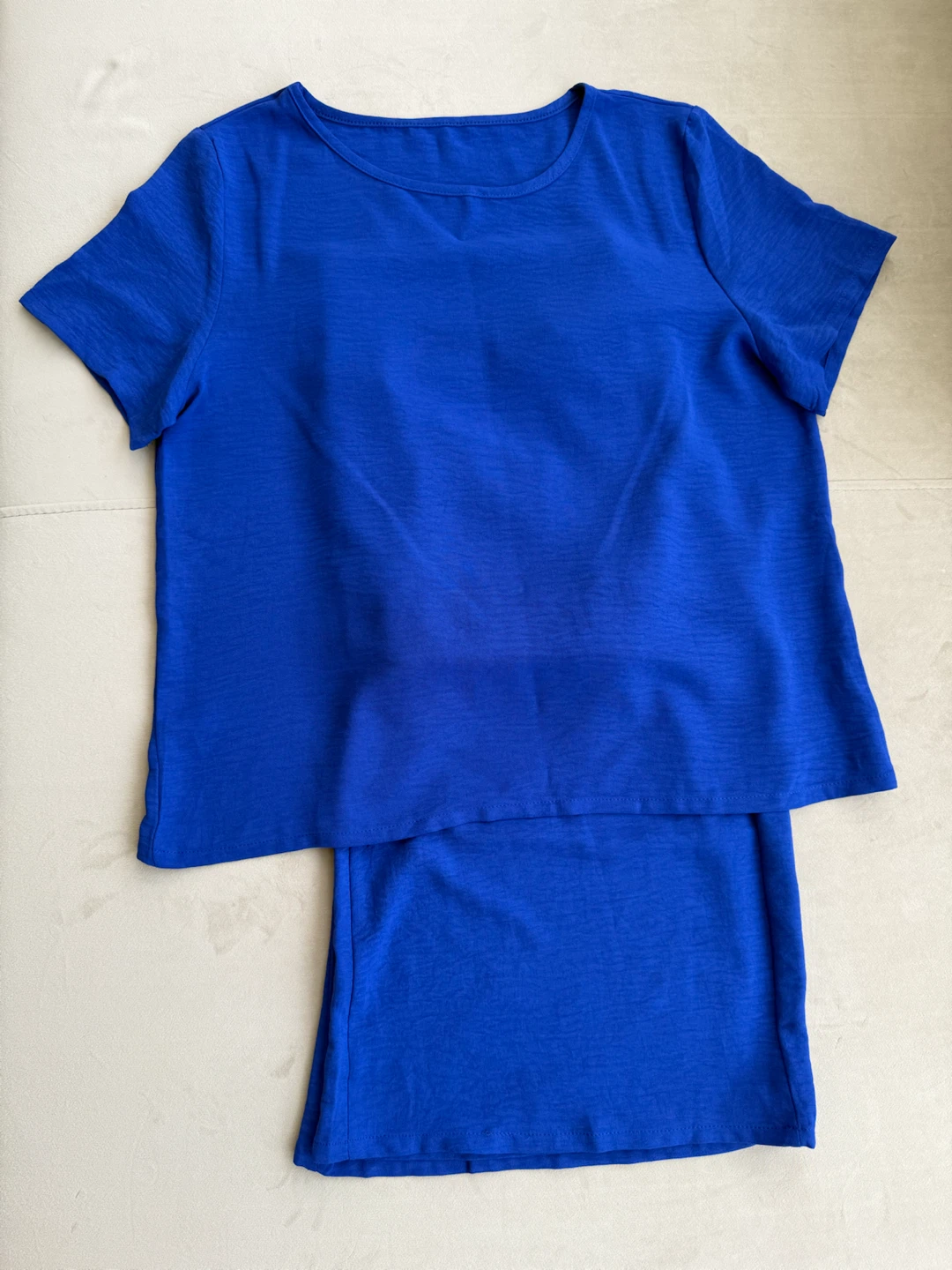 Blue Short Sleeve Wide Leg Pant Set 💙💙💙