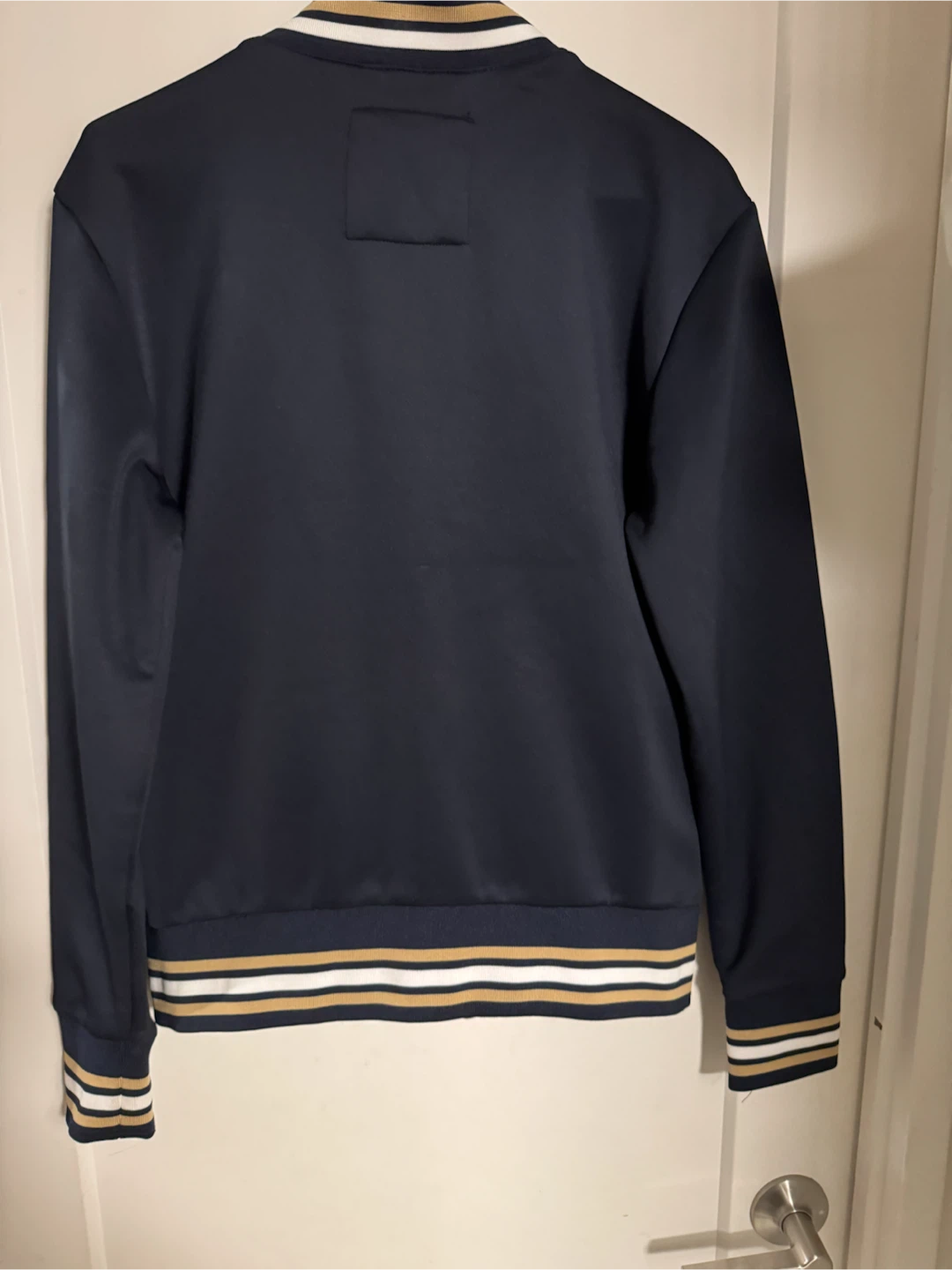 Denim & Flower Bomber Jacket - Navy - Size Small - photo 5