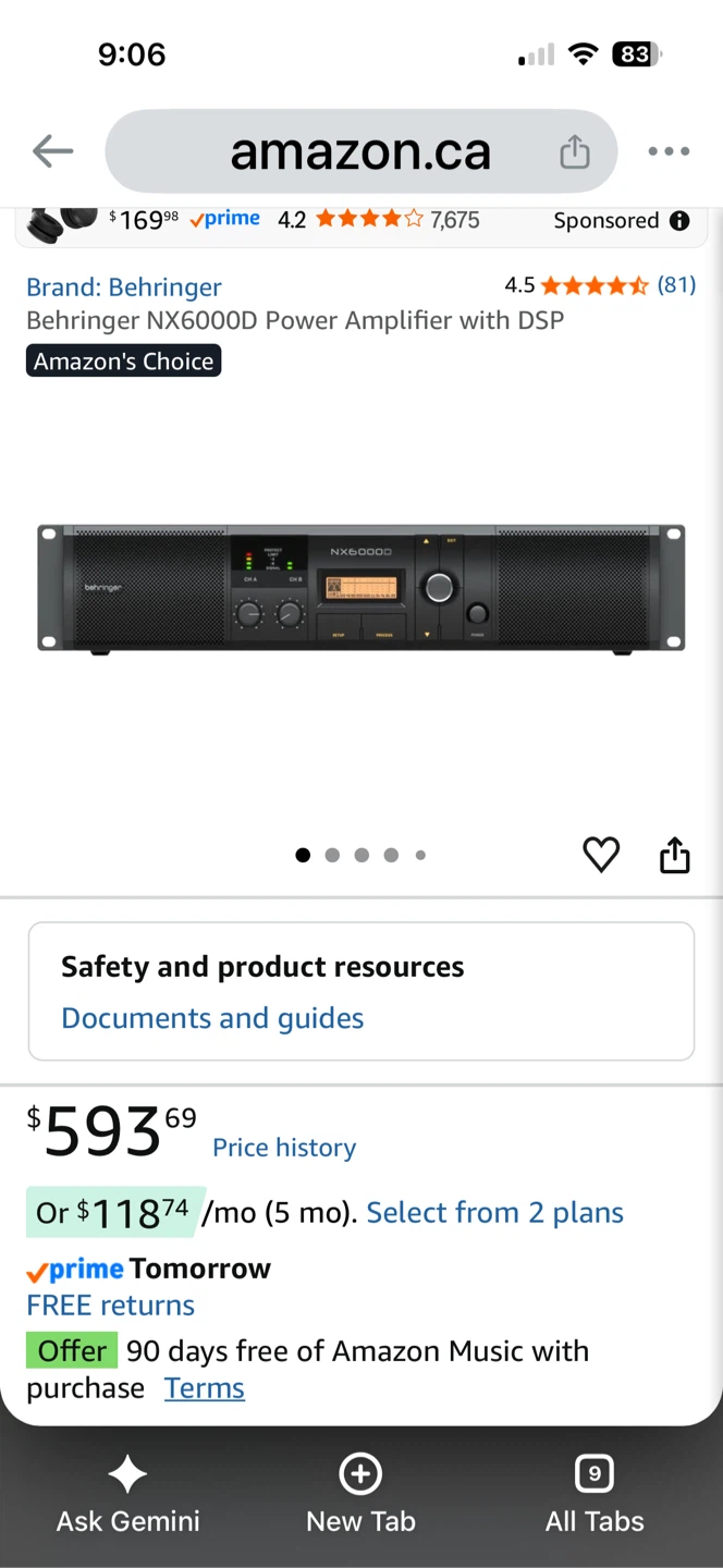 Behringer NX6000D Power Amplifier - photo 2