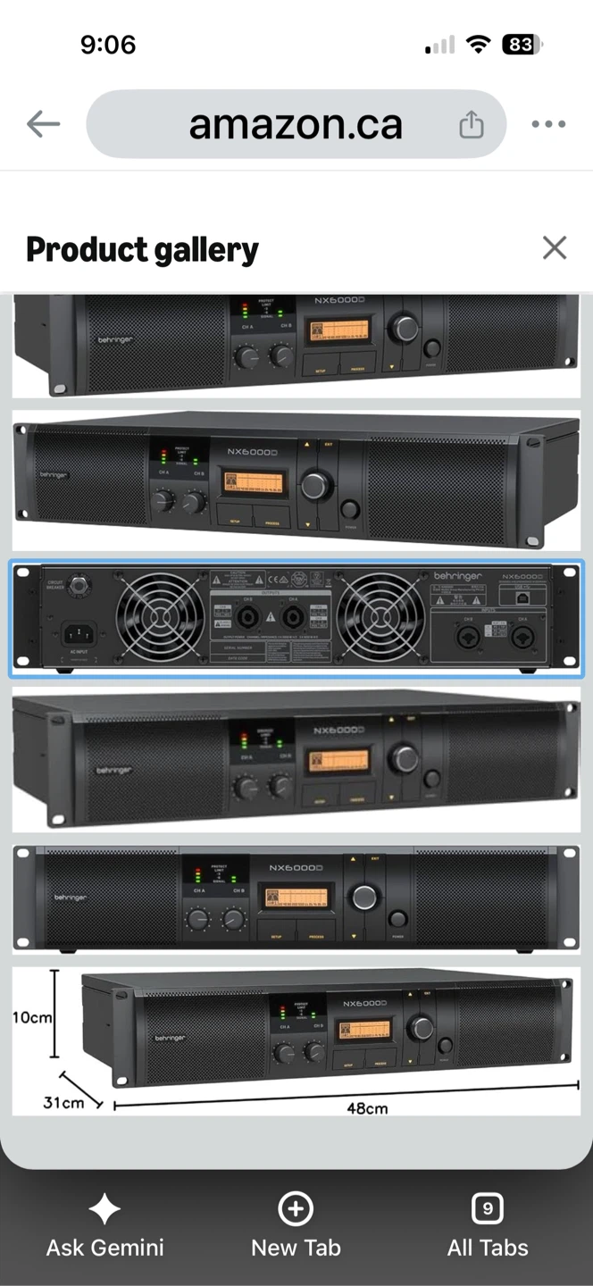 Behringer NX6000D Power Amplifier - photo 3
