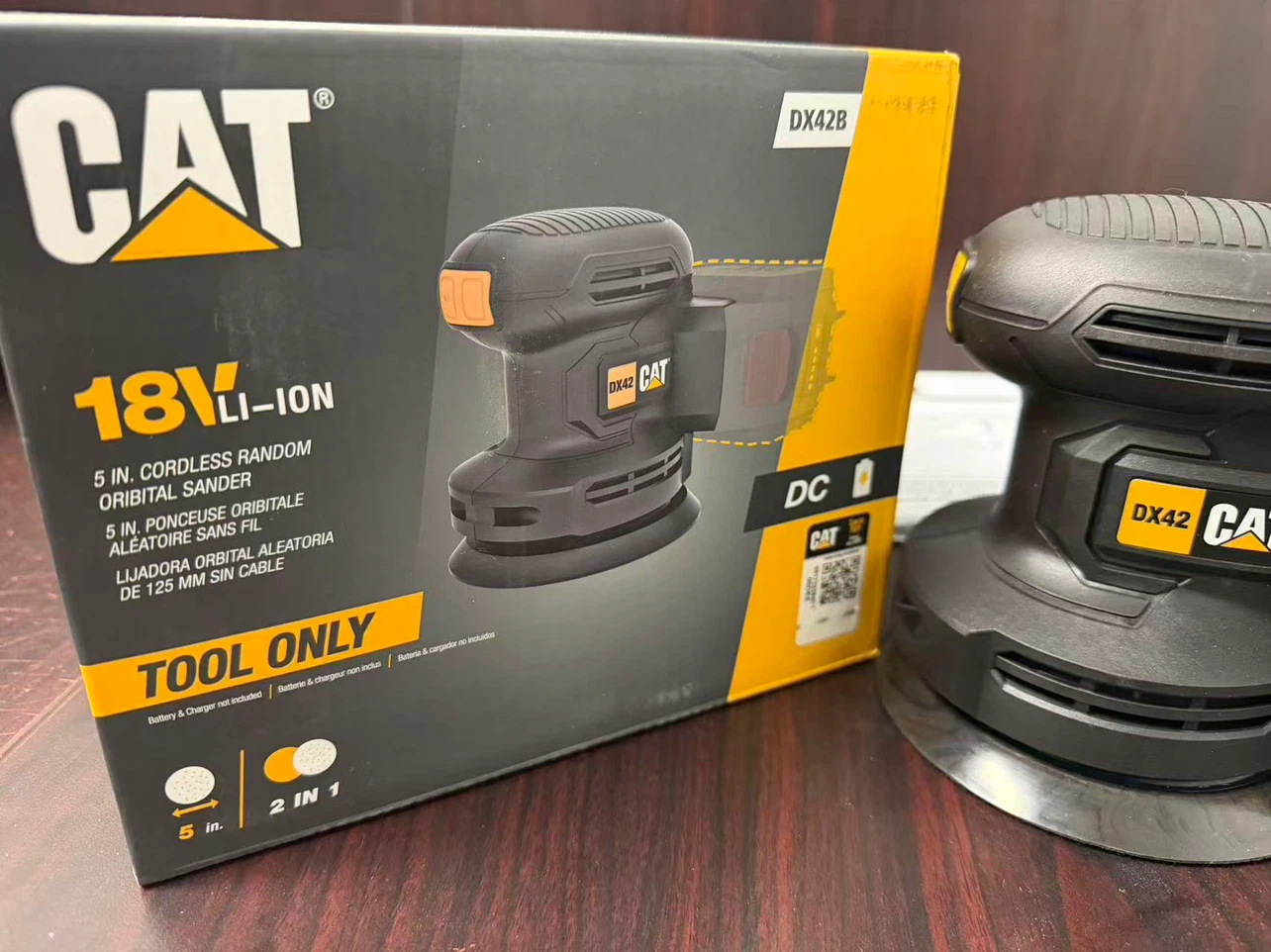 CAT 18V 5-Inch Cordless Random Orbital Sander DX42B