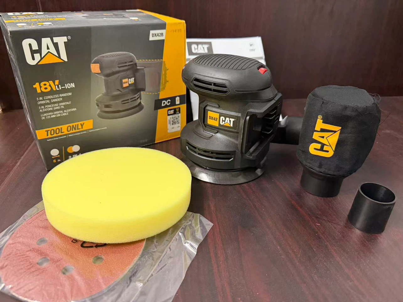 CAT 18V 5-Inch Cordless Random Orbital Sander DX42B - photo 2