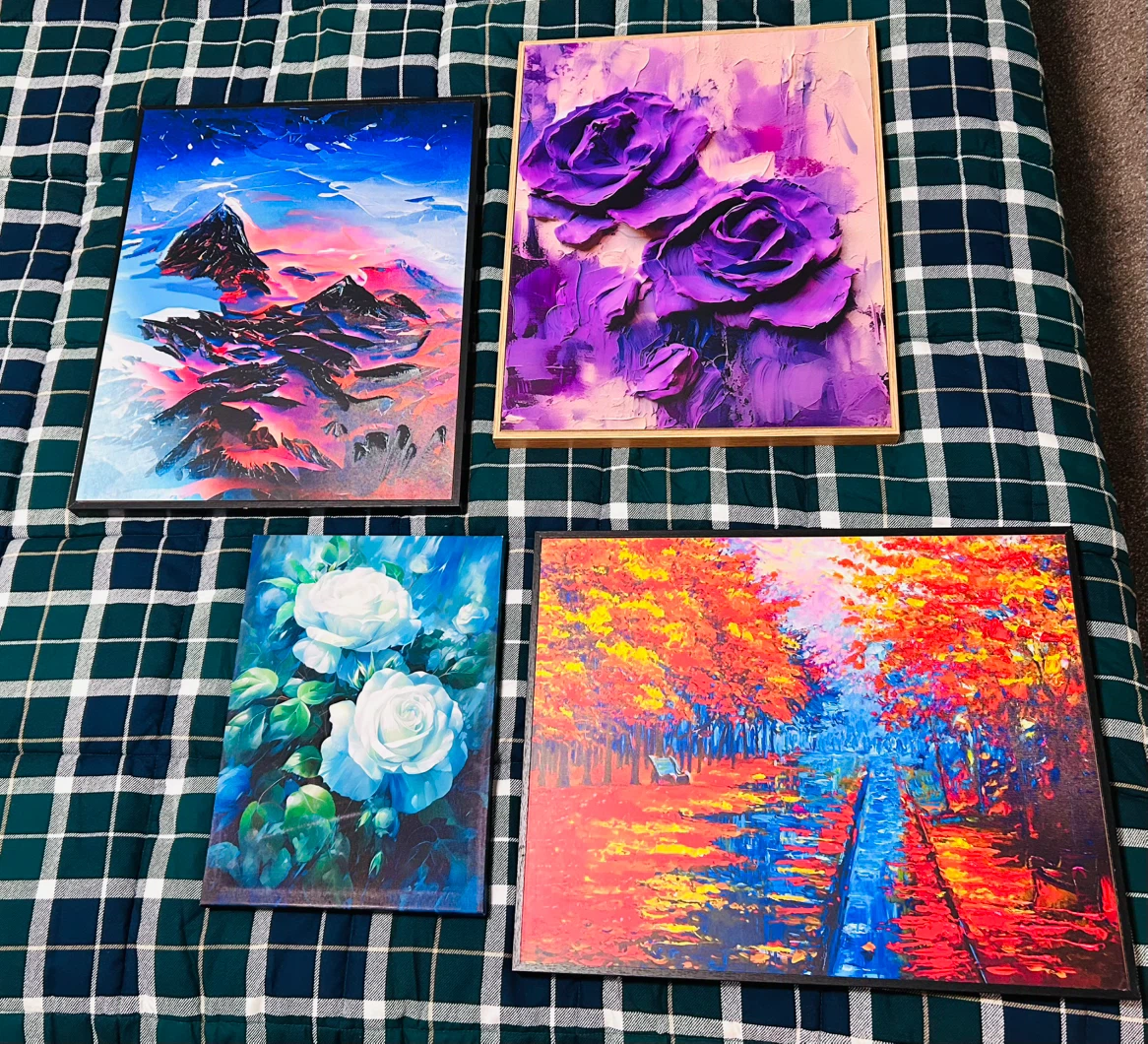 Set of 4 Decorative Wall Art Prints