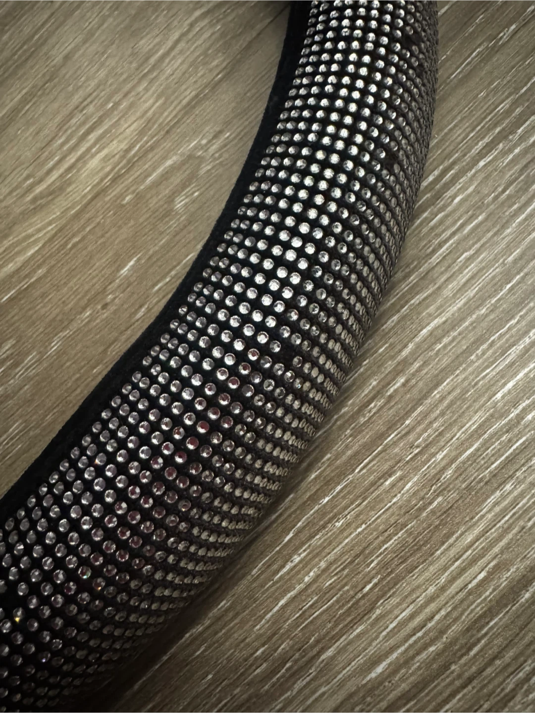 Black Rhinestone Steering Wheel Cover - photo 2