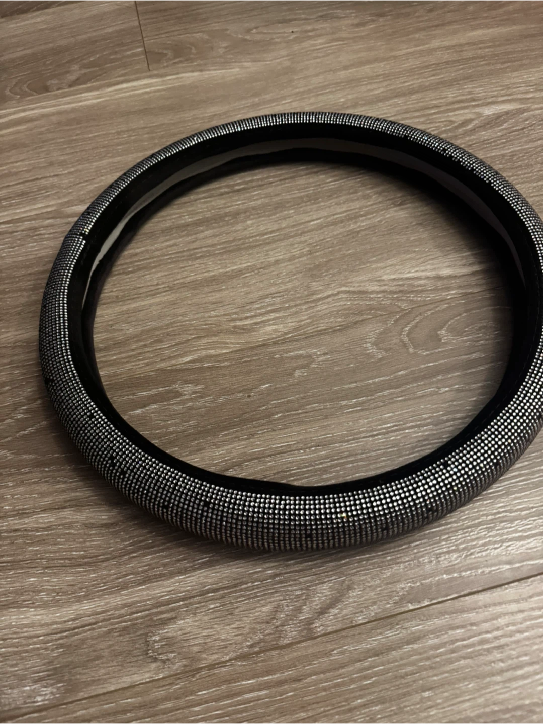 Black Rhinestone Steering Wheel Cover - photo 3