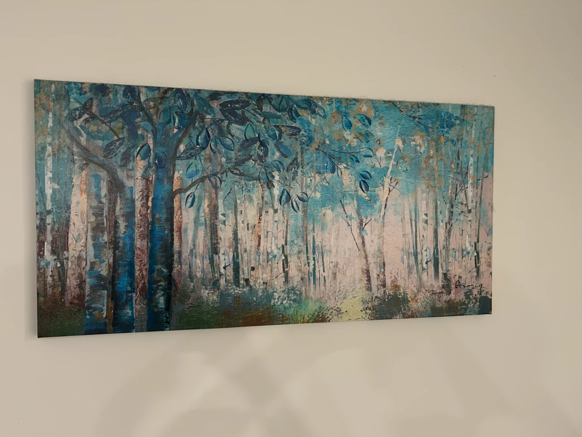 Blue Forest Landscape Canvas Art