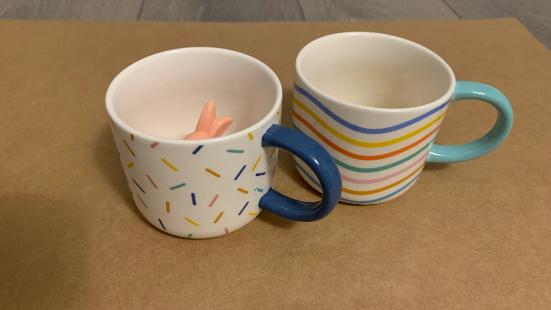 Indigo Peekaboo Mugs – Set of 2
