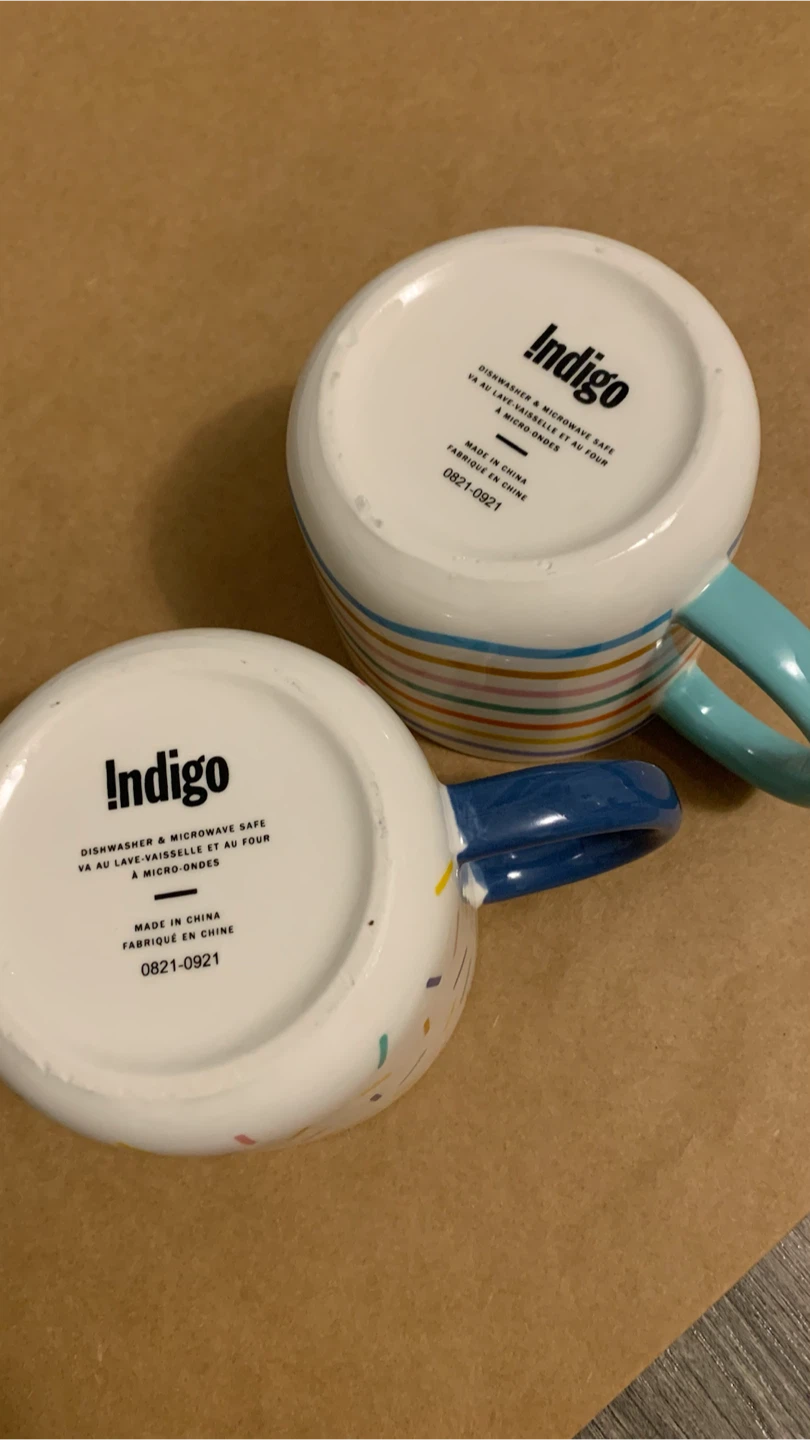 Indigo Peekaboo Mugs – Set of 2 - photo 4