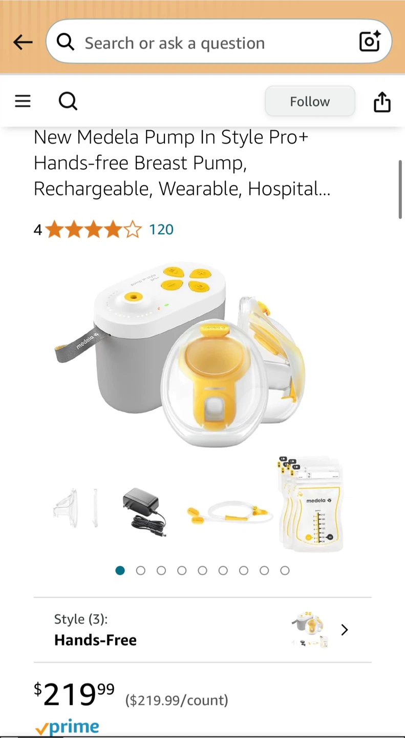 NEW Medela Pump In Style Pro+ Hands-Free Breast Pump - photo 3