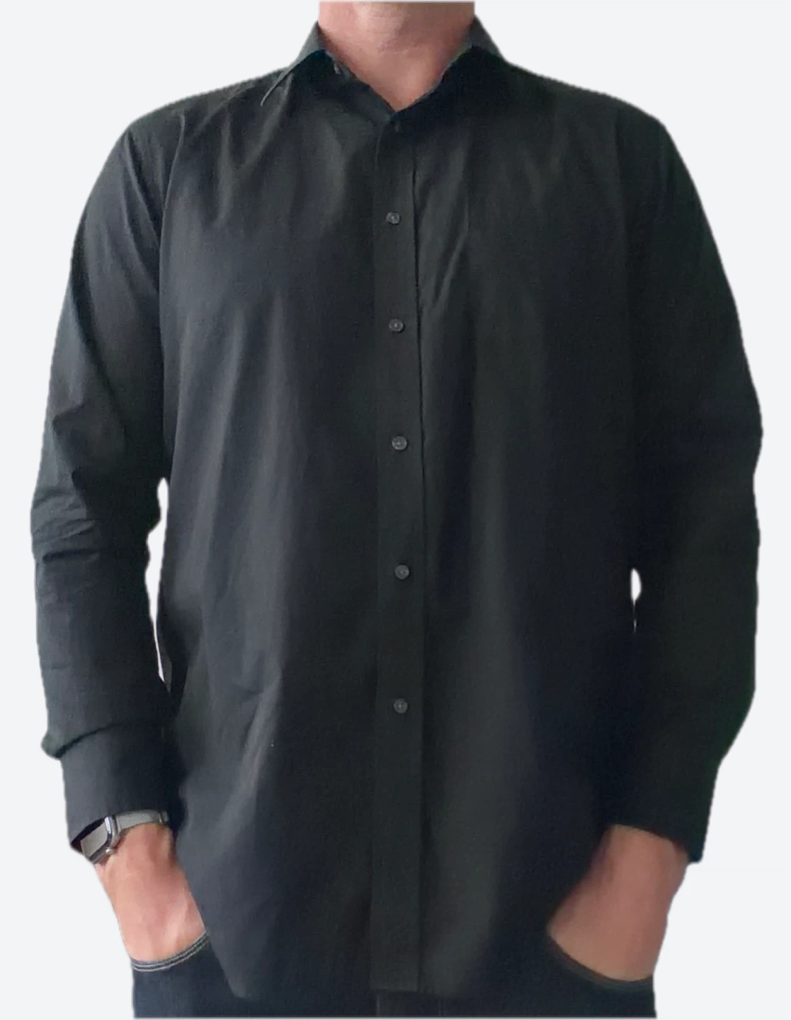 Uniqlo Black Long Sleeve dress Shirt