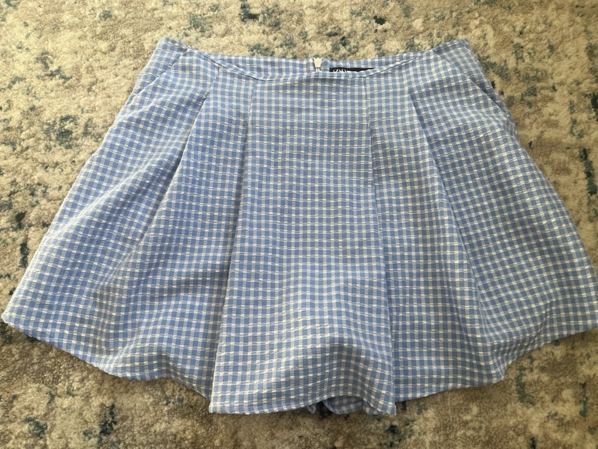 Zara Blue Gingham Skort