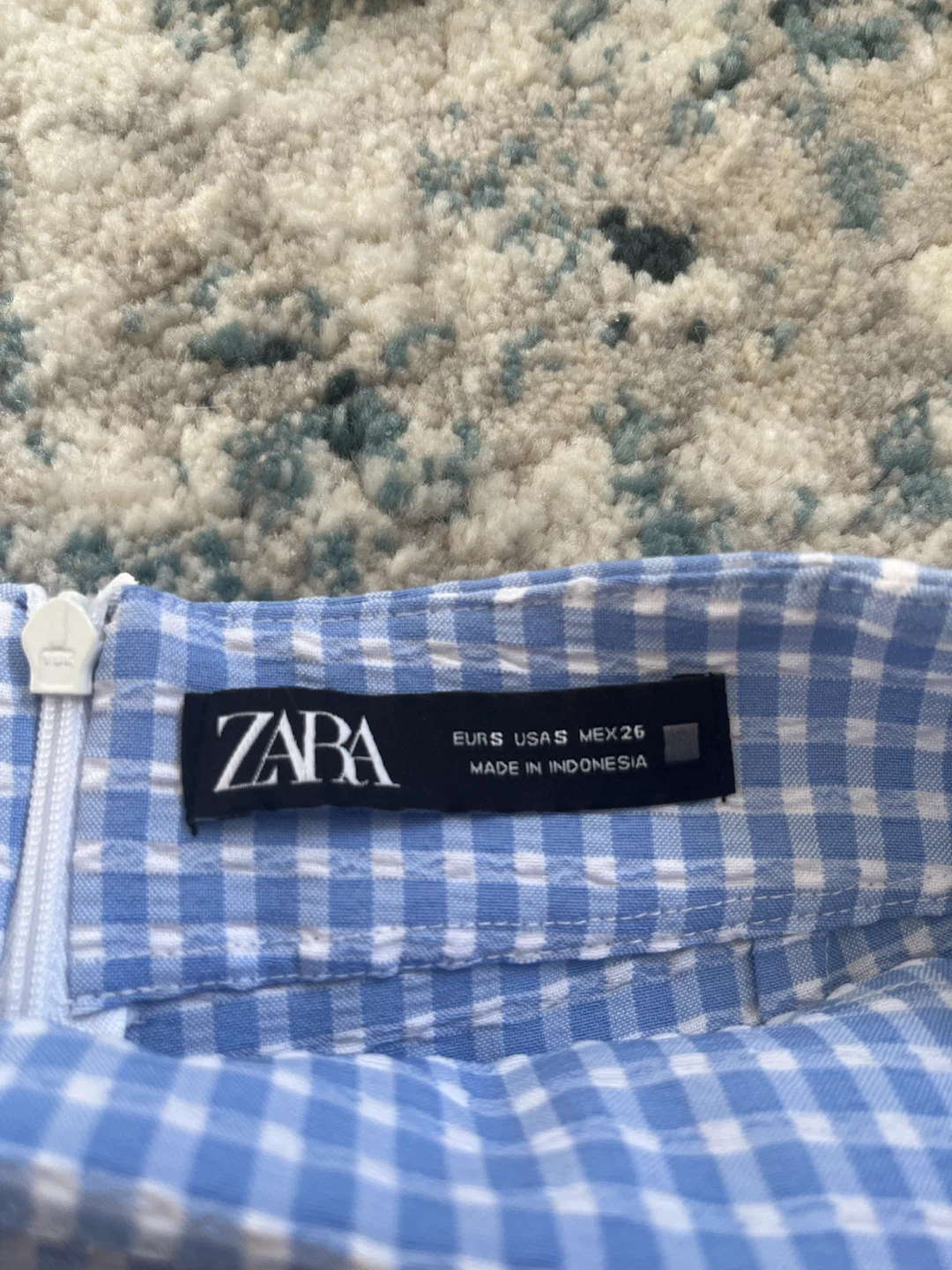 Zara Blue Gingham Skort - photo 2
