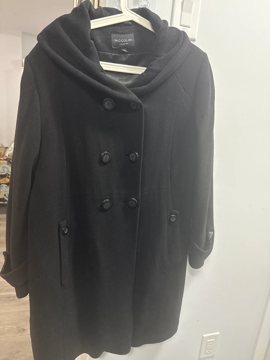 Niccolini Collection Black Hooded Coat