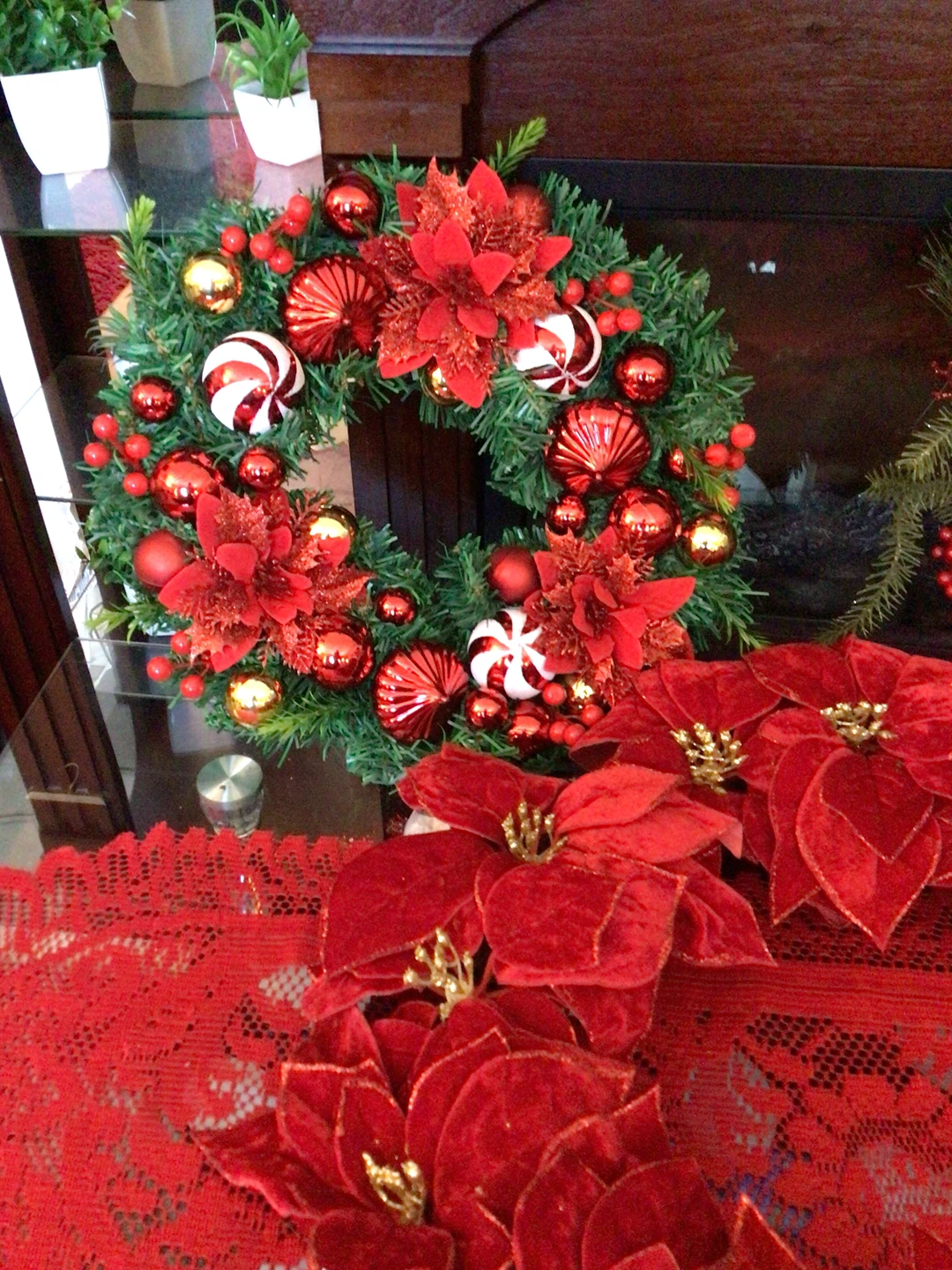 Set of three Christmas wreaths - photo 2