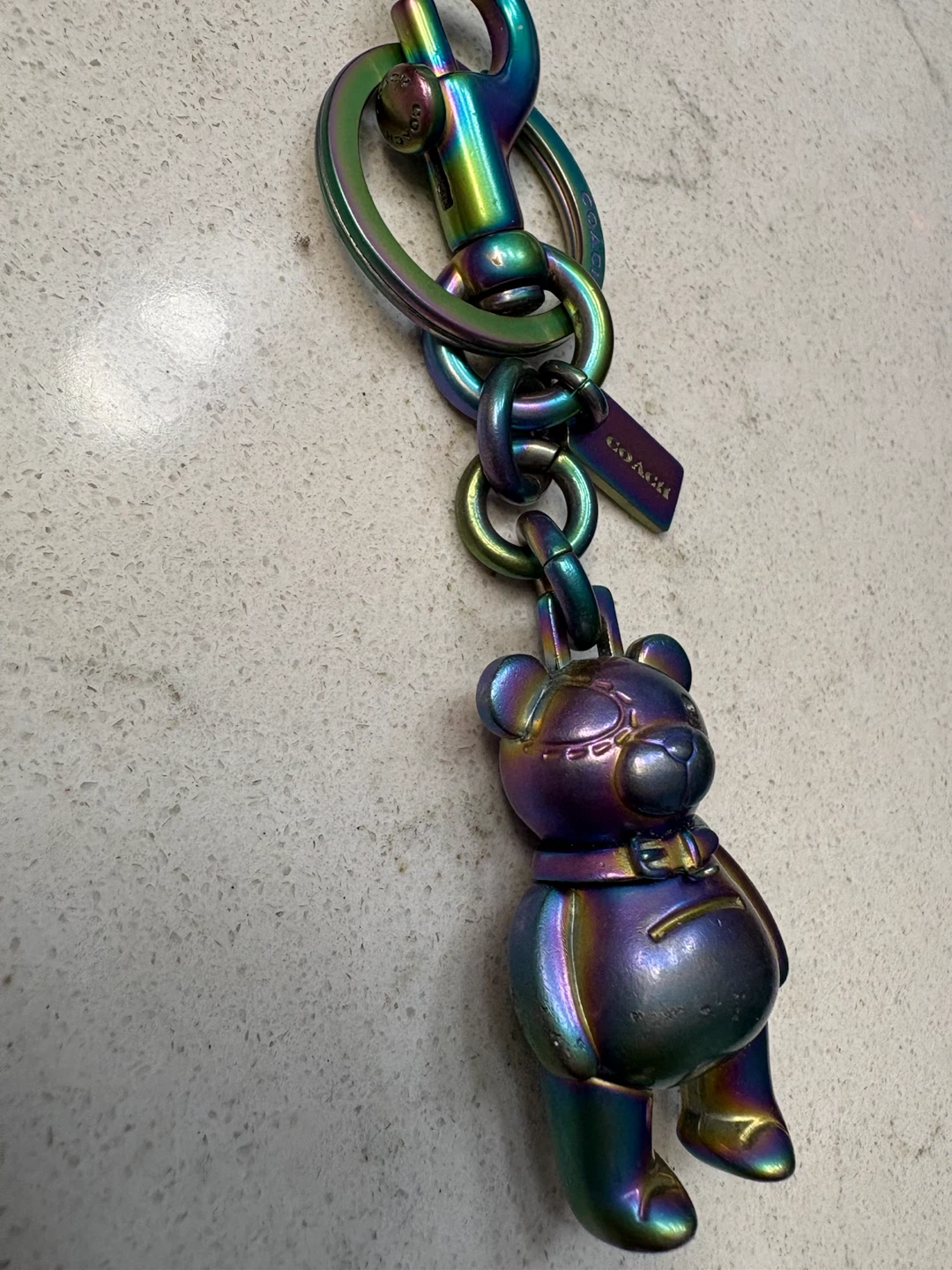 Coach 3D Iridescent Finish Bear Bag Charm & Keyring - photo 3