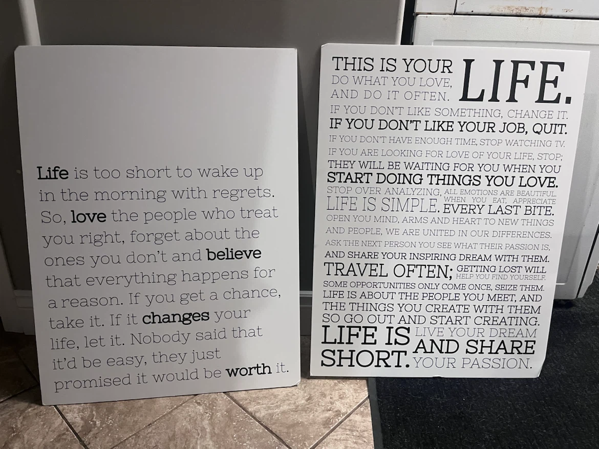 Set of Two Motivational Quote Wall Art Prints