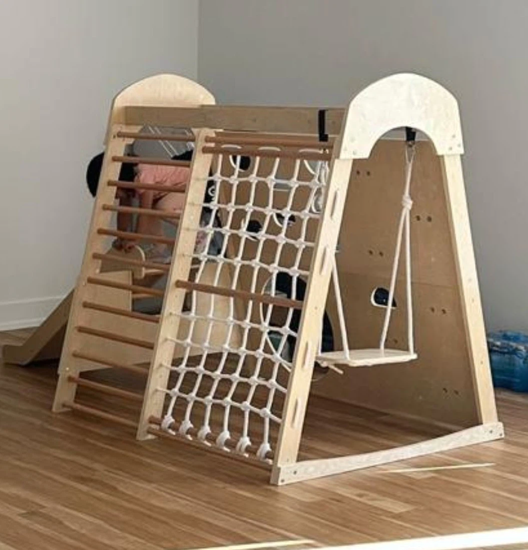 8-in-1 Indoor Wooden Jungle Gym