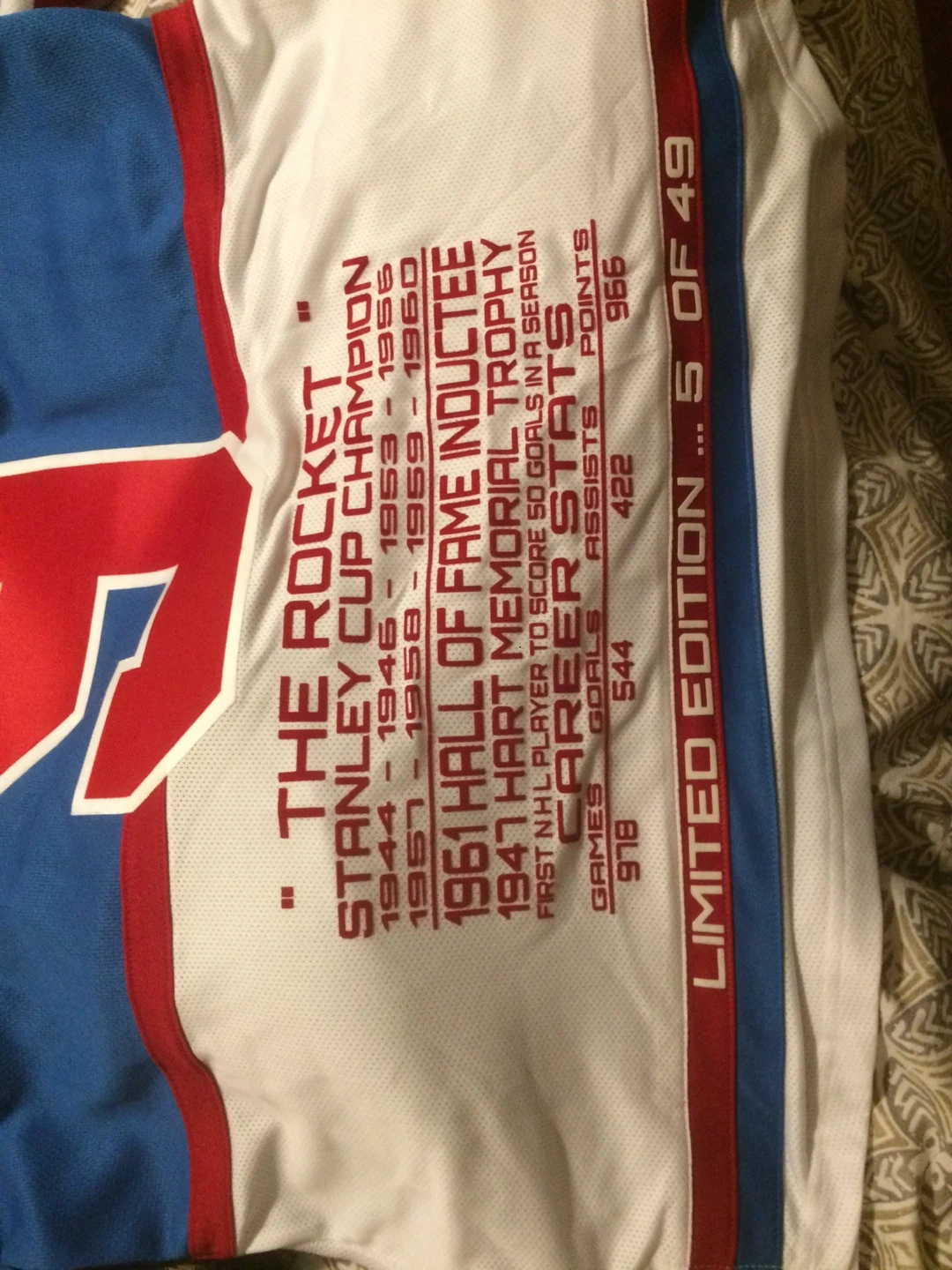 Reebok Maurice Richard Montreal Canadiens Jersey