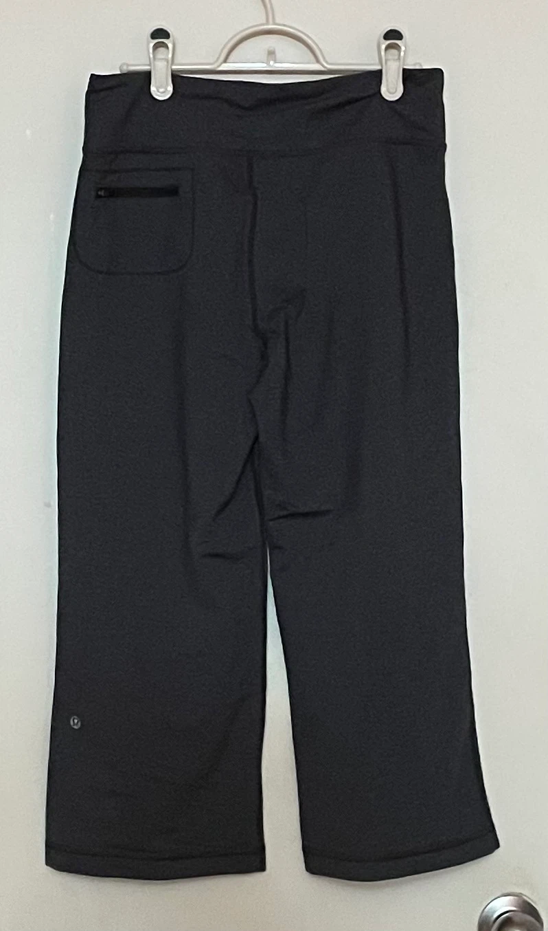 Lulu Charcoal Grey Hi Rise Crop Pant Size 4  Excellent Condition - photo 2